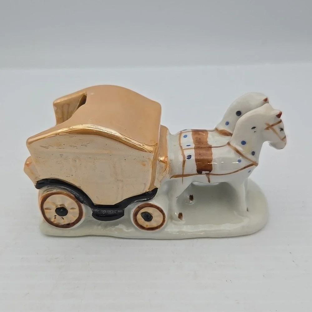 Vintage Japanese Horse‎ And Carriage Ashtray
